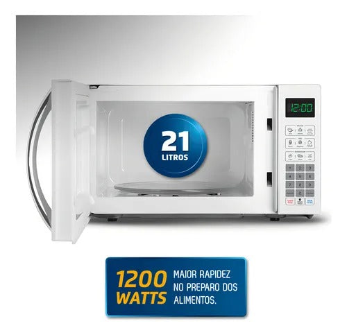 Microondas Mondial Mo 01 21 W 1200w Potencia 21 Litros White Microondas Mondial Mo 01 21 W 1200w Potencia 21 Litros White